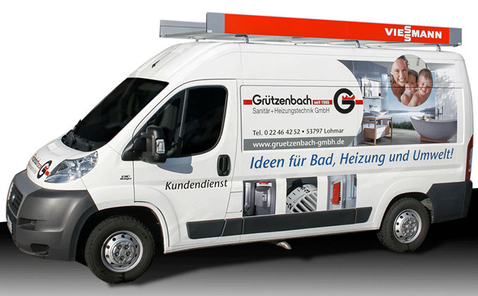 Grützenbach GmbH Sanitär- und Heizungstechnik von Frank Engel - Autobeschriftung