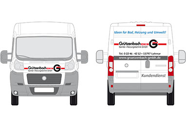 Grützenbach GmbH Sanitär- und Heizungstechnik von Frank Engel - Autobeschriftung Layout